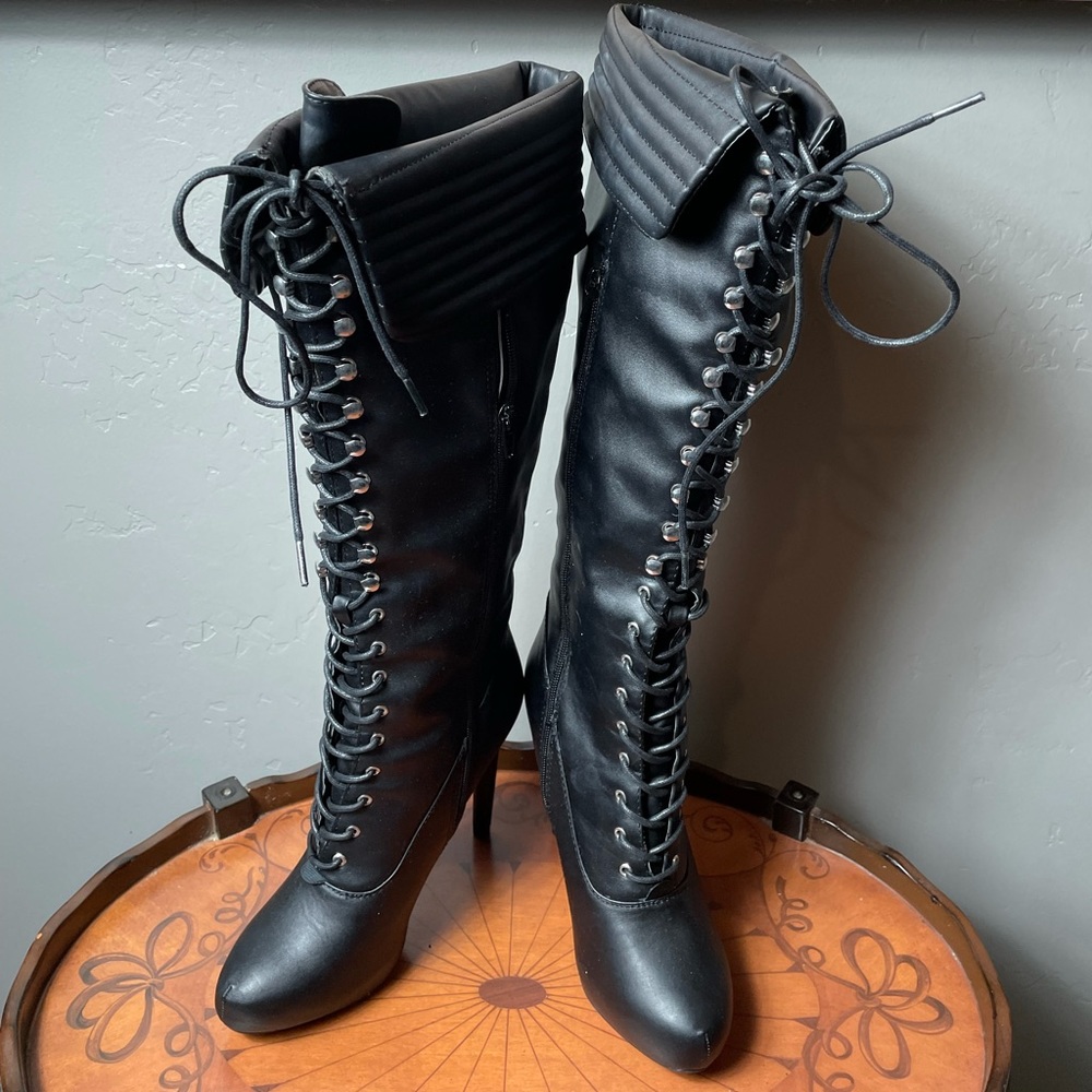 Black Lace Up Boots